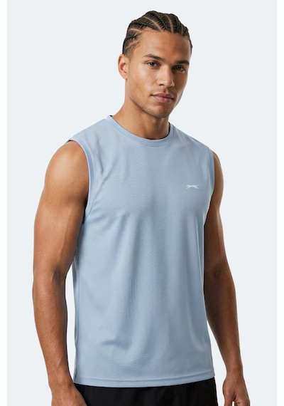 Slazenger Hazzar I Erkek Kolsuz Açık Mavi Tişört