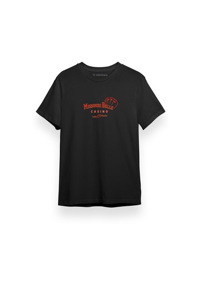 Ozark Missouri Belle Casino Siyah Kısa Kol Erkek Tshirt 001