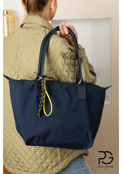 Orijinal Geniş Hacimli Su Geçirmez Paraşüt Kumaş Shopper Trend Ve Şık Büyük Boy Omuz Ve Kol Çantası Lacivert