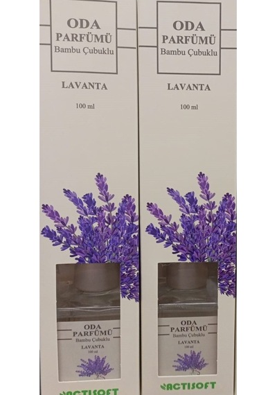 Oda Kokusu Bambu Çubuklu 100 Ml 2 Li Paket Lavanta Actisoft