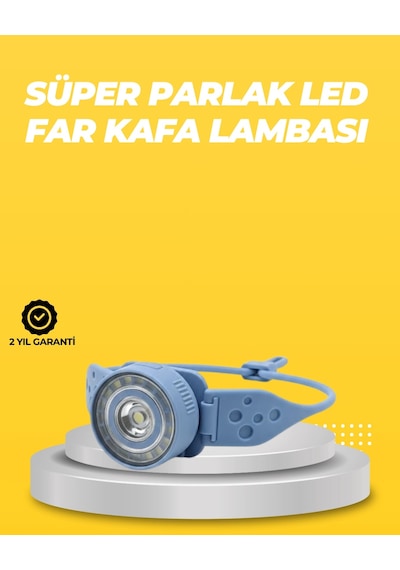 Kampçı Kafa Lambası Su Geçirmez Çok Modlu Led Çok Renkli