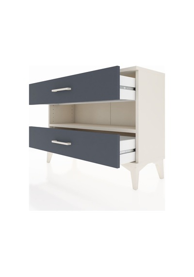 Arges Şifonyer Tek Raflı 2 Çekmeceli 88x30x64 Aytaşı-antrasit Aytaşı
