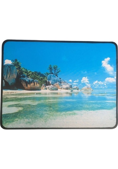 Mouse Pad Kaymaz Taban Pürüzsüz Üst Yüzey 25cmx32cm Küçük Boy Deniz Manzaralı Mouse Matı 1 Adet