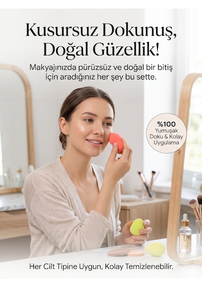 6'lı Makyaj Süngeri Seti