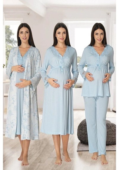 Effortt Lohusa 4'lü Set Mavi - 8096 Mavi