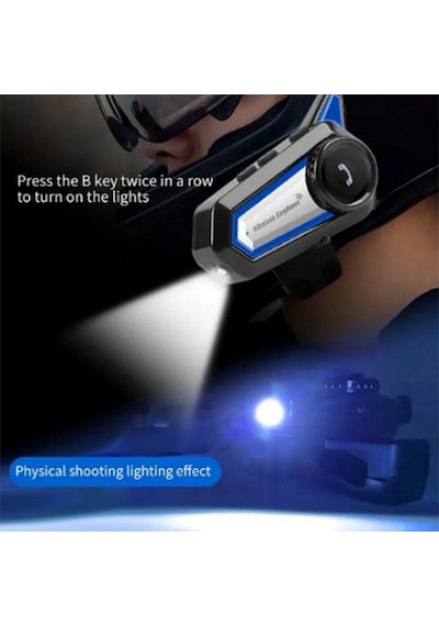 Bt31 Kask için Bluetooth 5.0 Motosiklet Interkom Su Geçirmez Kablosuz Kulaklık