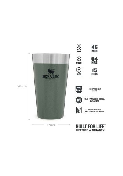 Stanley Unisex Termos Bardak Stan Adv 16Oz Vac Pint H.Green Eu-22