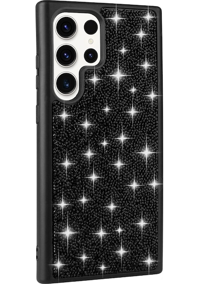 Zore Galaxy Uyumlu S22 Ultra Kılıf Parlak Taşlı Tasarım Ata Pırlanta Kapak - Pembe Pembe