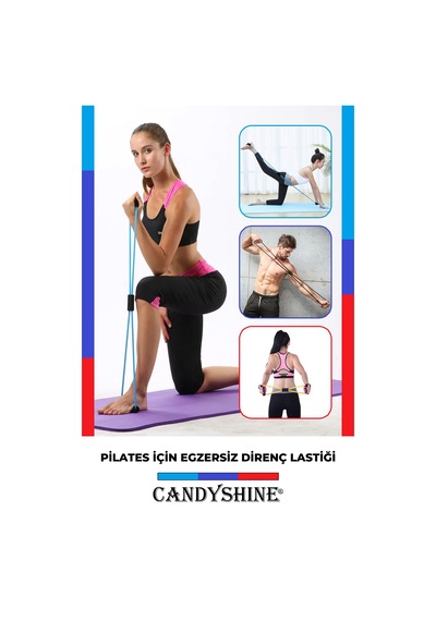 Candyshine Pilates Jimnastik Egzersiz Direnç Lastik Yoga Spor Kondisyon