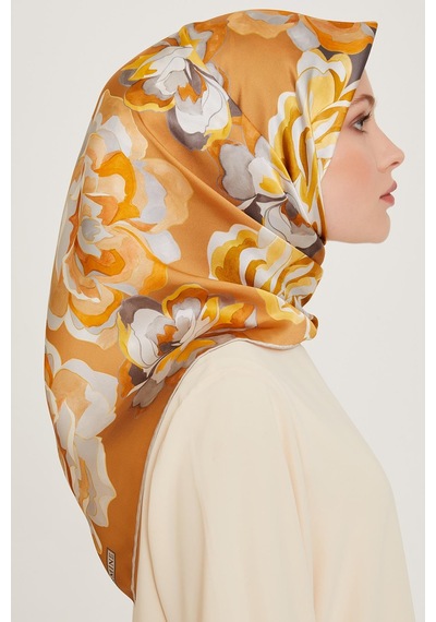Armine İpek Eşarp 2025 Kış - 9234-81 Twill - Tarçın