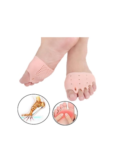 Silikonlu 5 Parmak Ayırıcı Koruyucu Ayak Gömleği Geçmeli Topuklu