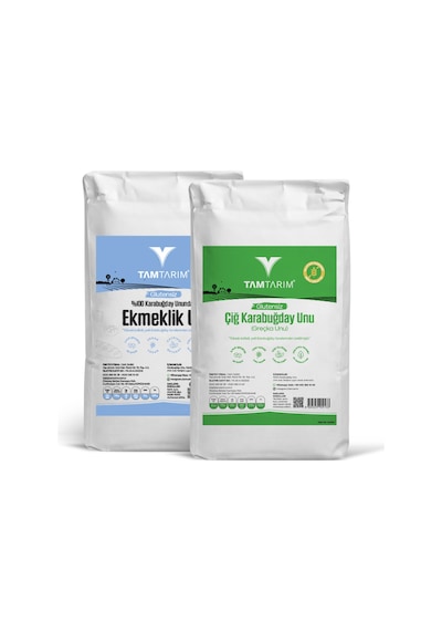 Tam Tarım Glutensiz Çiğ Karabuğday Unu 5 KG + Glutensiz %100 Tam Çiğ Karabuğday Unundan Ekmeklik Un 5 KG﻿﻿