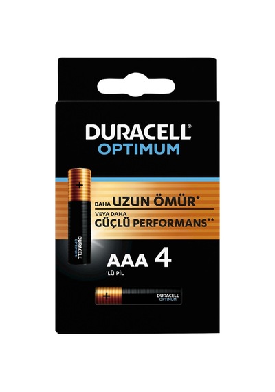 Duracell Optimum Aaa Pil 4lü - Uzun Ömürlü Alkalin Pil 2'li Ekonomik Paket - 2 Adet Tarı