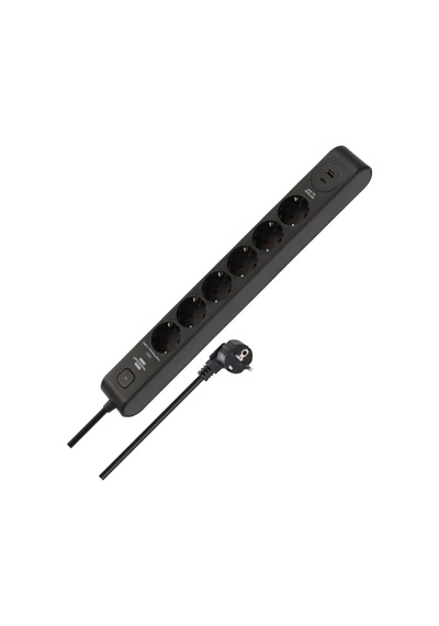 Brennenstuhl 6 Soketli 13.500a Akım Korumalı Priz + 20w Type-c Pd & 20w Usb-a Hızlı Şarj 2 Metre 2 m