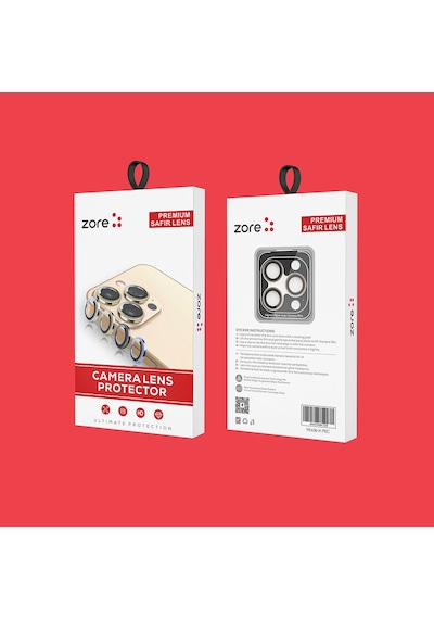 Apple Uyumlu iPhone 13 Pro Zore Cl-12 Premium Safir Parmak İzi Bırakmayan Anti-reflective Kamera Lens Koruyucu Gümüş