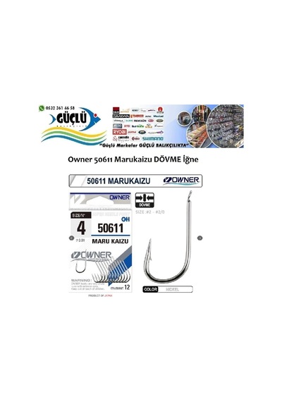 Dövme İğne Mükemmel Kalite Owner 50611 Marukaizu İğne No: 2 - Standart