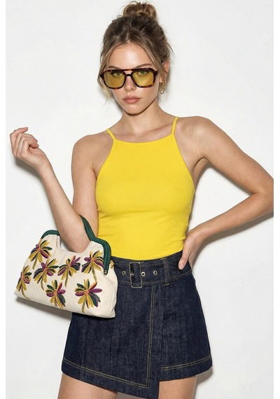 Shade Kadın Halter Yaka Saran Basic Bluz 60251253 - Sarı