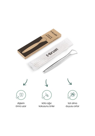 Tbrush Pembe Doğal Bambu Vegan Diş Fırçası - Soft (yumuşak) + Paslanmaz Çelik Dil Temizleyici