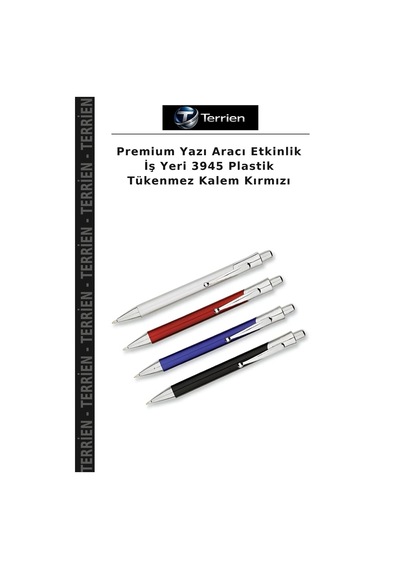 Premium Yazı Aracı Etkinlik İş Yeri 3945 Plastik Tükenmez Kalem Kırmızı Çok Renkli