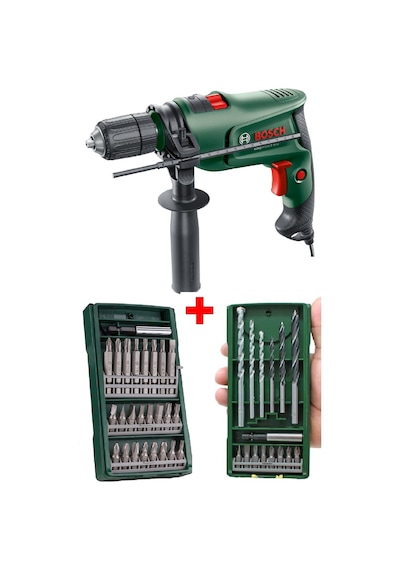 Bosch EasyImpact600 600W Darbeli Matkap + 15 Parça Matkap Ucu + 25 Parça Vidalama Ucu Seti
