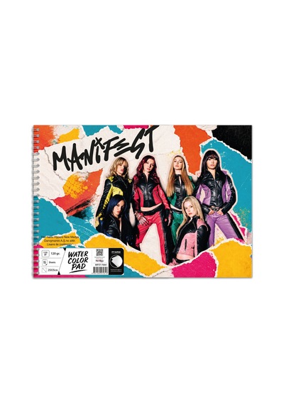 Manifest 25x35 Plastik Kapaklı Sipralli Resim Defteri 15 Yaprak 1 Adet