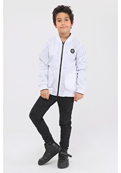 Benitto Kids Benittokids Çift Taraflı Erkek Çocuk Yağmurluk 51268L Lacivert-Beyaz