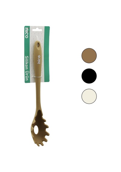 İbico İ22-033 Renkli Silikon Makarna & Salata Servis Kaşığı 28cm- 12'li Paket
