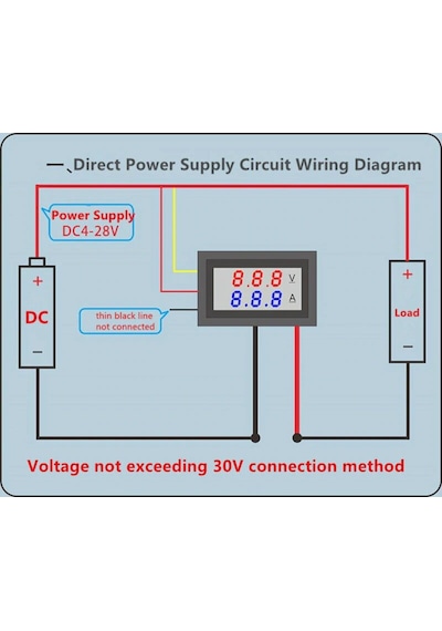 Panel Voltmetre Ampermetre 0-100 Volt 0-10 Amper Ölçümü
