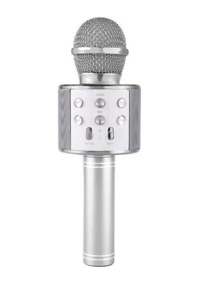 Sihirli Bluetooth Karaoke Mikrofon Usb Kart Girişi Radyo Beyaz