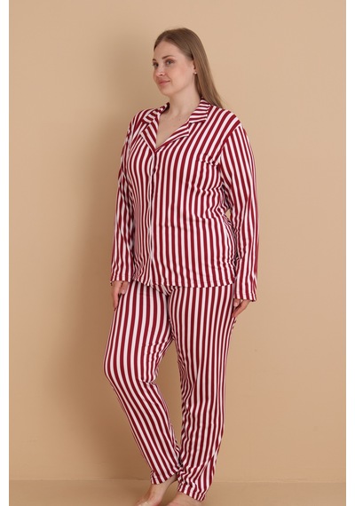 Wordex Mirano 9851 Uzun Kollu Şardonlu Soft Kışlık Düğmeli Büyük Beden Kalpli Kadın Pijama Takımı Bordo Wordex Mirano 9851 Uzun Kollu Şardonlu Soft Kışlık Düğmeli Büyük Beden Kalpli Kadın Pijama Takımı Bordo