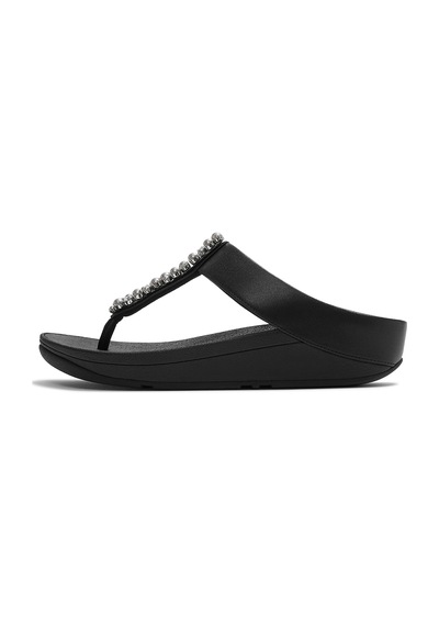 001 Black Terlik Kadın Diğer A2n-001 Fitflop Fıno Pearls-and-crystal Toe-post siyah