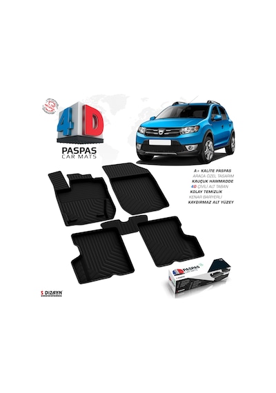S-dizayn Dacia Sandero 2 4d Havuzlu Paspas 2013-2020 A+kalite
