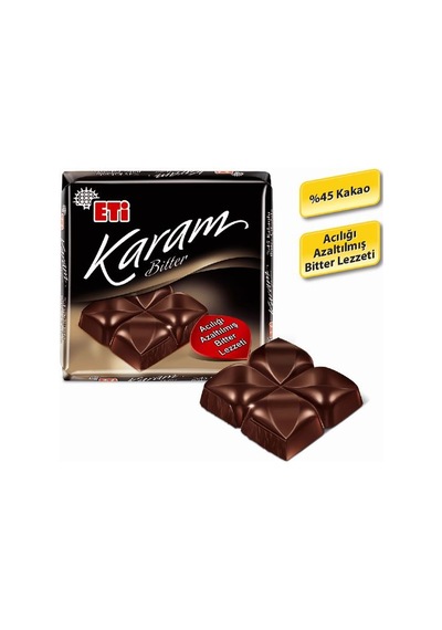 Eti Karam %45 Kakaolu Bitter Çikolata 6 x 60 G
