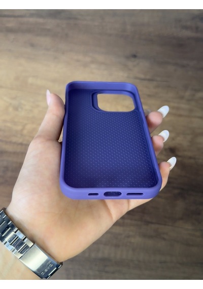 Apple Uyumlu iPhone 15 Pro Silikon Kılıf Xfab Mor