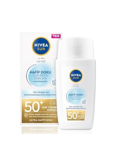 Sun Hafif Dokulu Güneş Koruyucu Yüz Kremi 40ml, Spf50