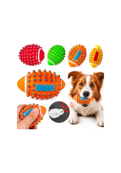 Bakgelal Sesli Kauçuk Köpek Oyuncağı Diş Kaşıma Ve Diş Temizleme Çiğneme Topu
