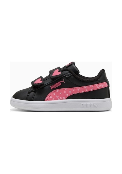 Puma Smash 3.0 Hearty Inf Bebek Spor Ayakkabı Siyah Pembe Siyah - Pembe