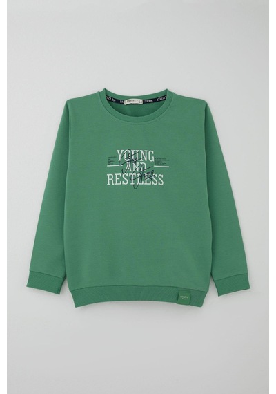 Breeze Erkek Çocuk Eşofman Takımı Yazı Baskılı 4-8 Yaş, Mint Yeşili Mint Yeşili