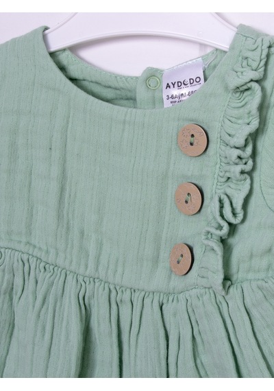 Aydodo Kız Bebek Muslin Elbise Mint