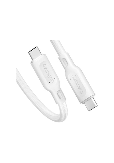 Spigen DuraSync USB-C to USB-C 3.2 100W Kevlar Hızlı Şarj Hızı Kablo C10C3 White - 000CA25706