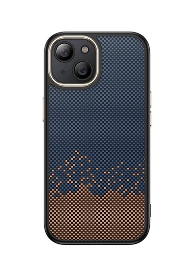 Apple Uyumlu iPhone 13 Kılıf M-safe Şarj Özellikli Karbon Fiber Görünümlü Zore Antina Kapak Çok Renkli
