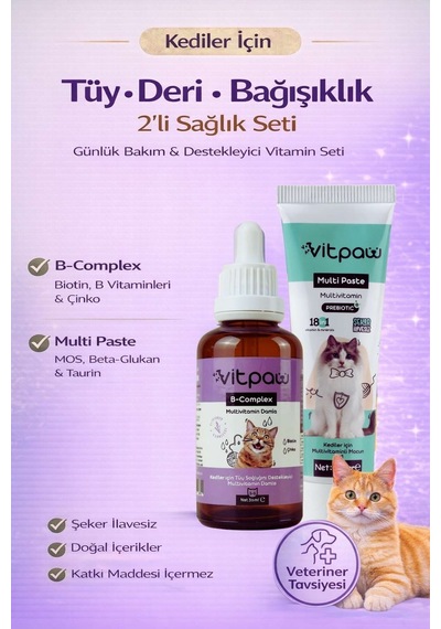 Bağışıklık Ve Tüy Sağlık Seti B Complex Biotin Damla & Multi Paste Multivitaminli Macun