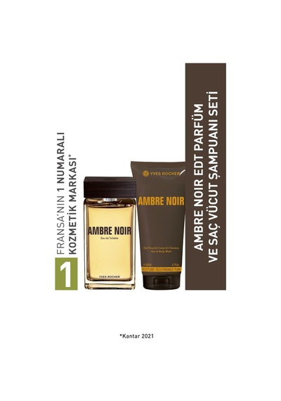 Yves Rocher Ambre Noir Edt Parfüm Ve Saç Vücut Şampuanı Seti-9916811 10 Ml