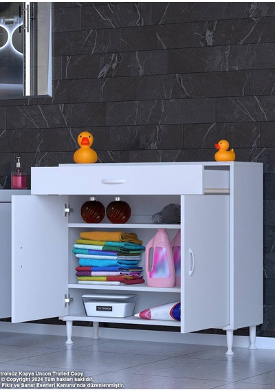 Eliusta Taha 100 Cm 3 Bölmeli Beyaz Çok Amaçlı Dolap 2 Raflı Banyo Mutfak Dolabı 100x88x32,5 Cm Düzenleyici Beyaz Eliusta Taha 100 Cm 3 Bölmeli Beyaz Çok Amaçlı Dolap 2 Raflı Banyo Mutfak Dolabı 100x88x32,5 Cm Düzenleyici Beyaz