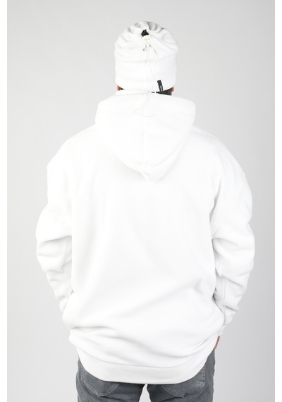 Balins Unisex Kapüşonlu Polar  Beyaz
