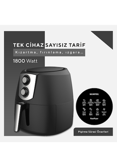 Kumtel AF-03 XXL 1800 W 8.5 L Airfryer & Fastfryer Sıcak Hava Fritözü