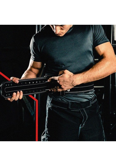 Hhr Ağırlık Kaldırma Kemeri Süet Çift Prong Power Kemer Gym Bodybuilding 10 Mm Kalınlığında Ağırlık Kaldır