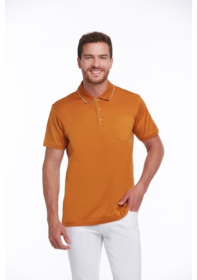 Hatemoğlu Turuncu Regular Fit %100 Pamuk Basic Polo Yaka Tişört-Turuncu Hatemoğlu Turuncu Regular Fit %100 Pamuk Basic Polo Yaka Tişört-Turuncu