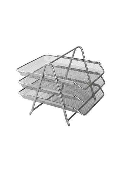 Kraf Perfore Evrak Rafı Metal 3 Katlı 460g Gri