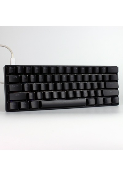 H61k Mini Mekanik Kablolu Gaming Oyuncu Klavye Türkçe Q Blue Switch 12 Ad Rgb Led Işık Modlu 61 Tuşlu Siyah